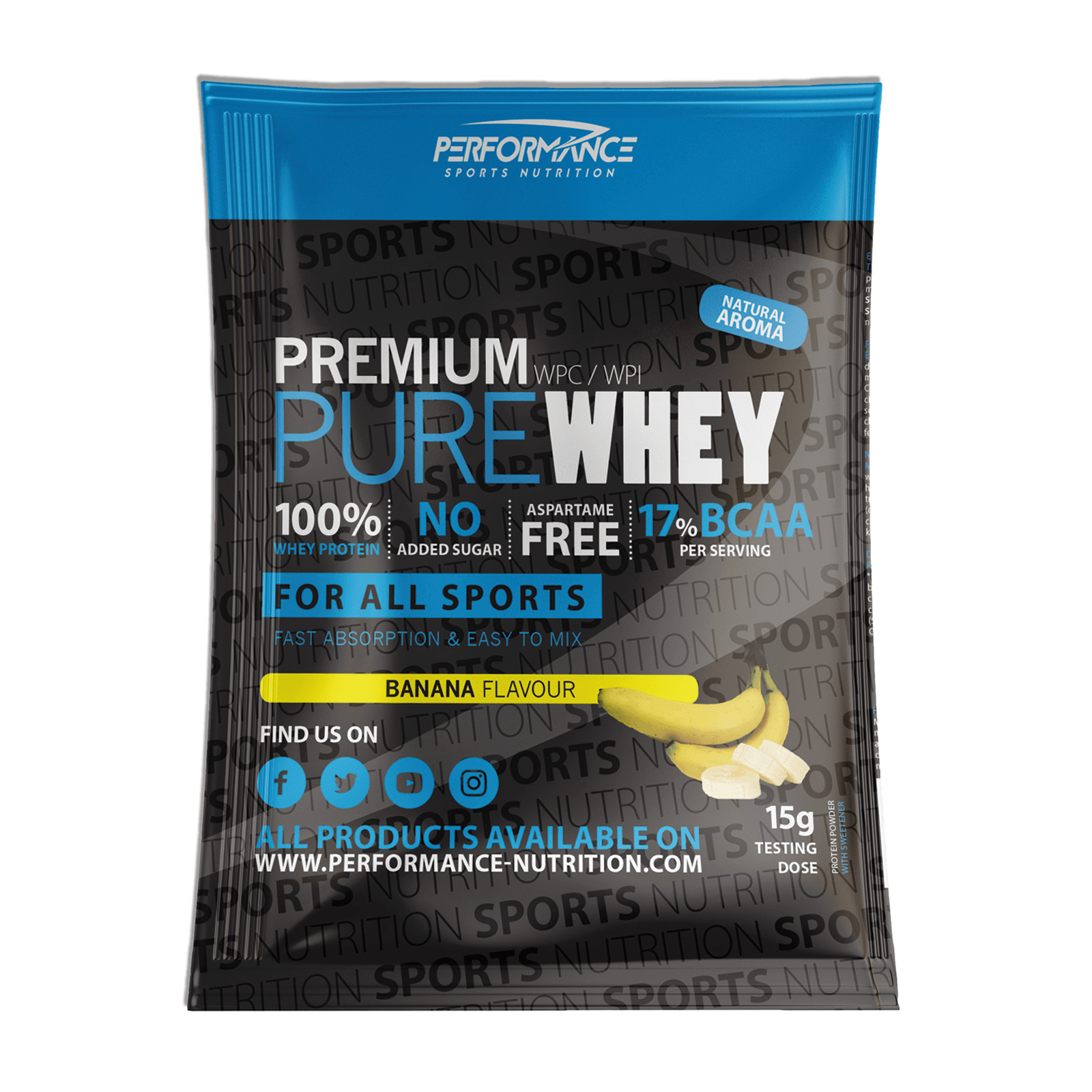 Performance Sports Nutrition - Pure Whey Premium Sachet (Chocolate - 15 gram)