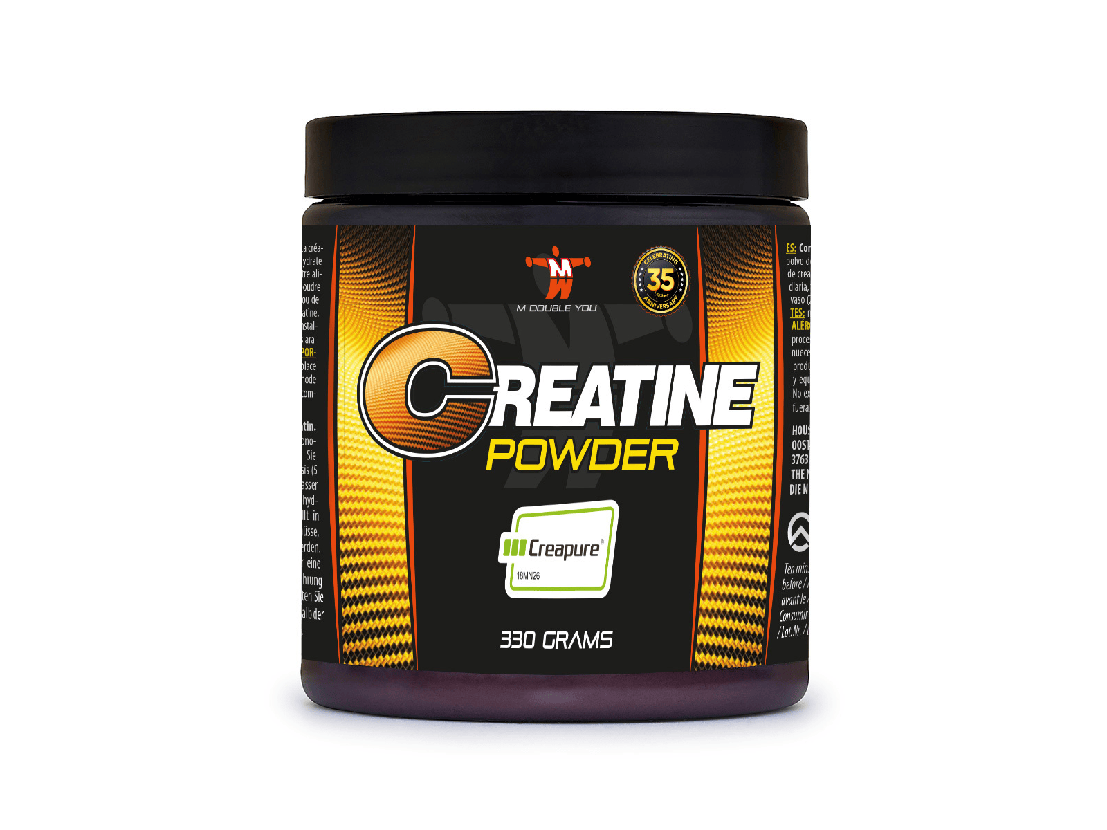 Creatine Powder met Creapure® (330 gram) - M DOUBLE YOU - Creatine Monohydraat - Sportvoeding - Monohydraat - Poeder (66 doseringen)