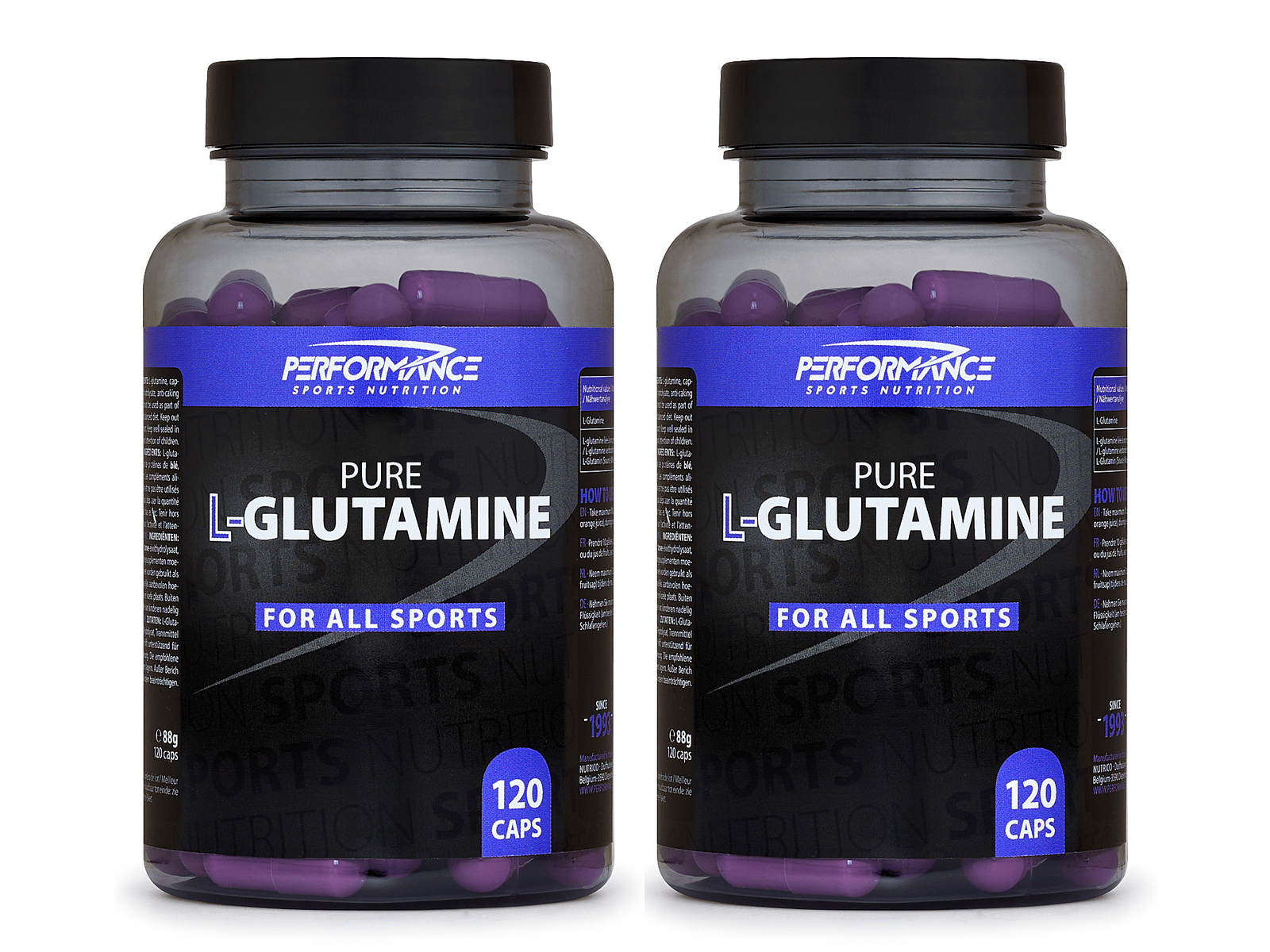 Performance Sports Nutrition - Glutamine caps (120 capsules - 2-pack)