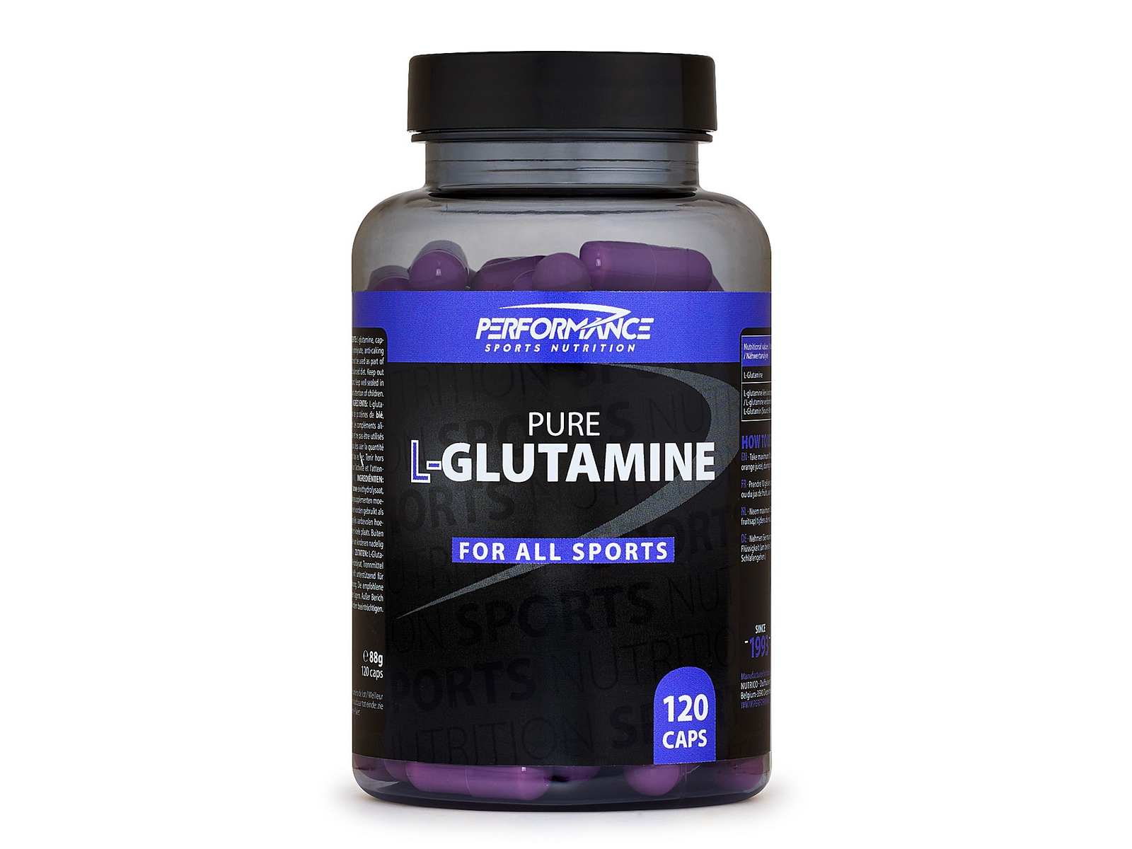 Glutamine caps (120 capsules) - PERFORMANCE SPORTS NUTRITION