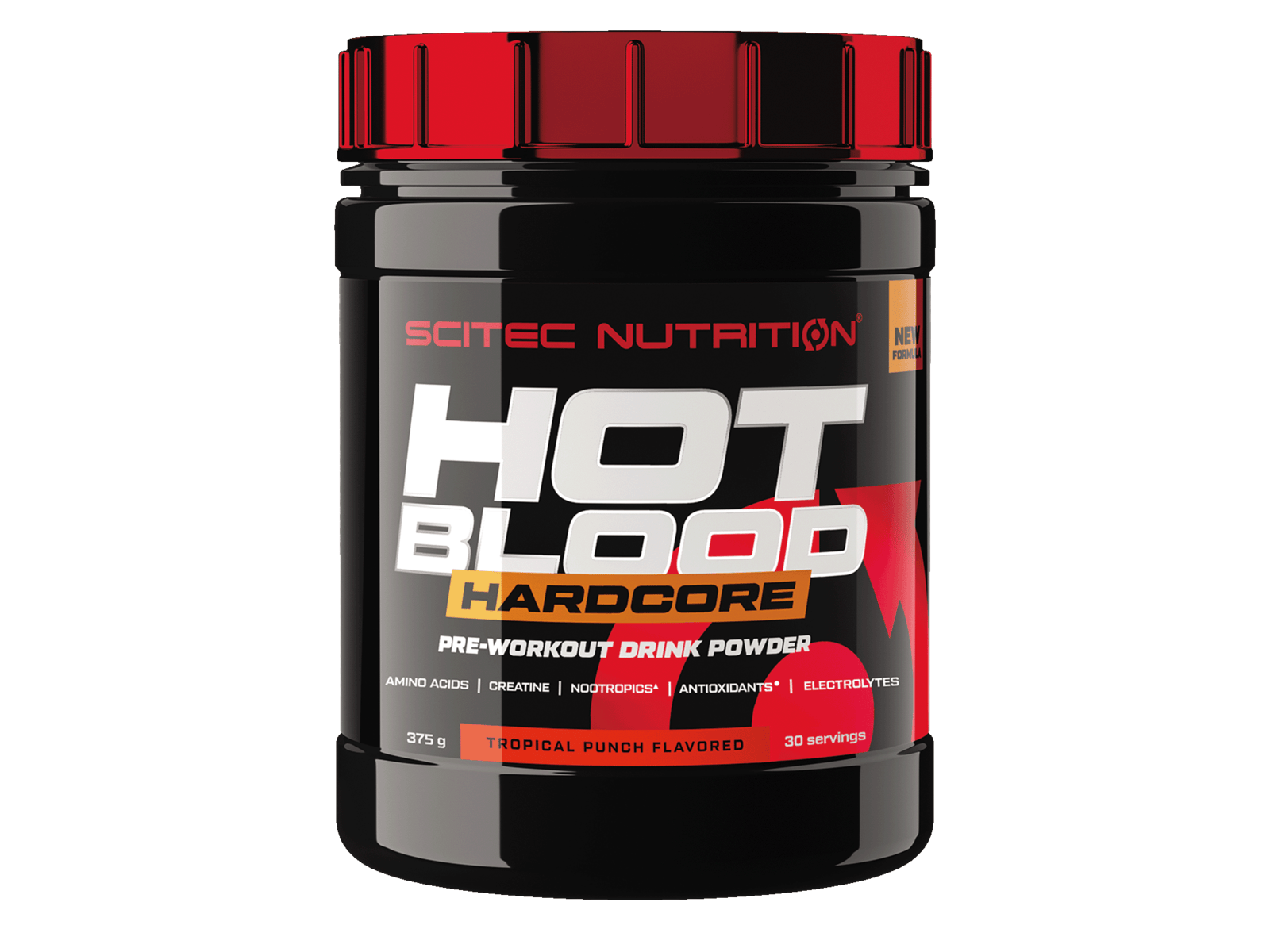 Scitec Nutrition - Hot Blood Hardcore Pre-Workout (Tropical Punch - 375 gram)