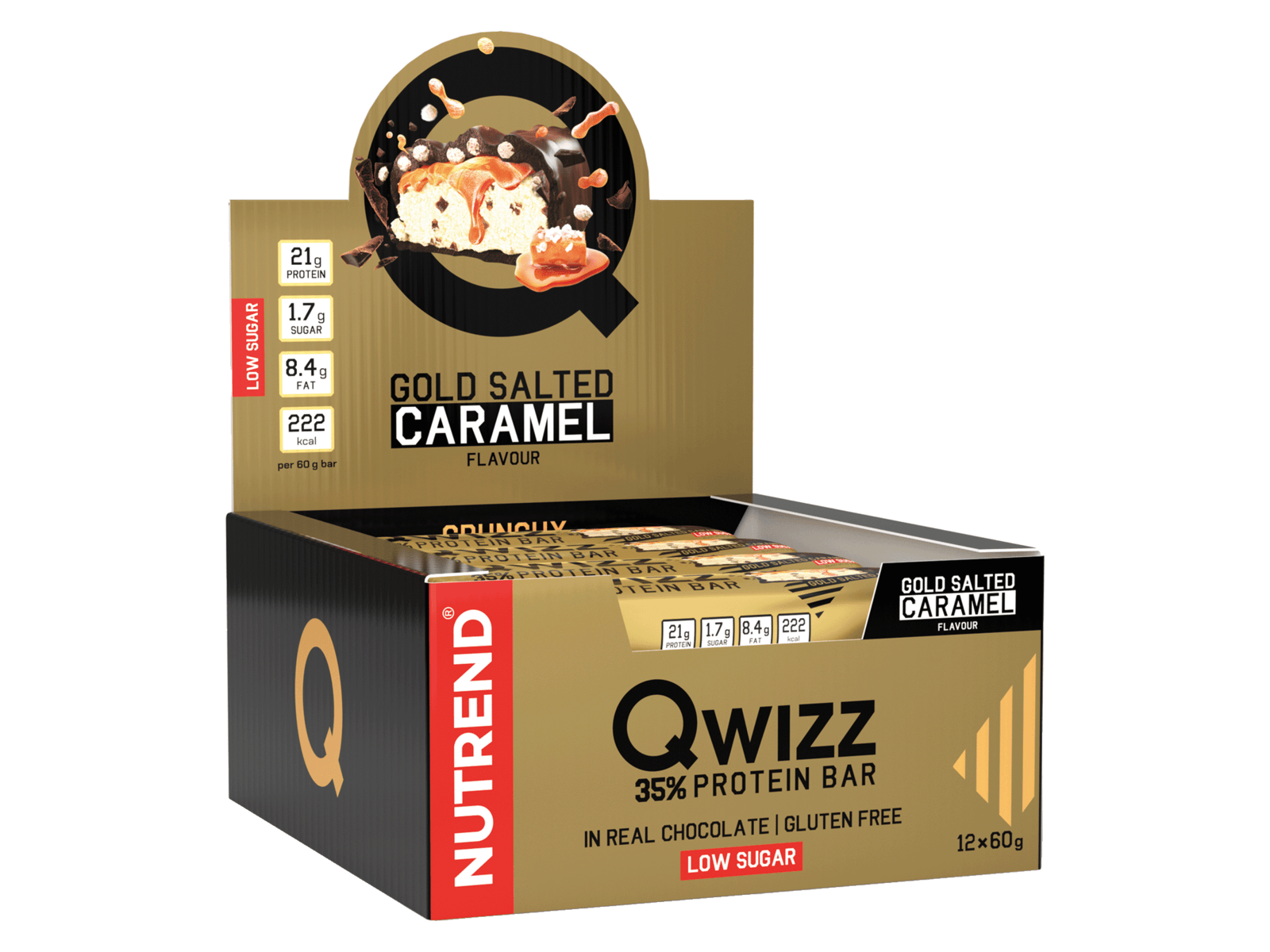 Qwizz Protein Bar (12-pack) (Salted Caramel - 12 x 60 gram) - NUTREND