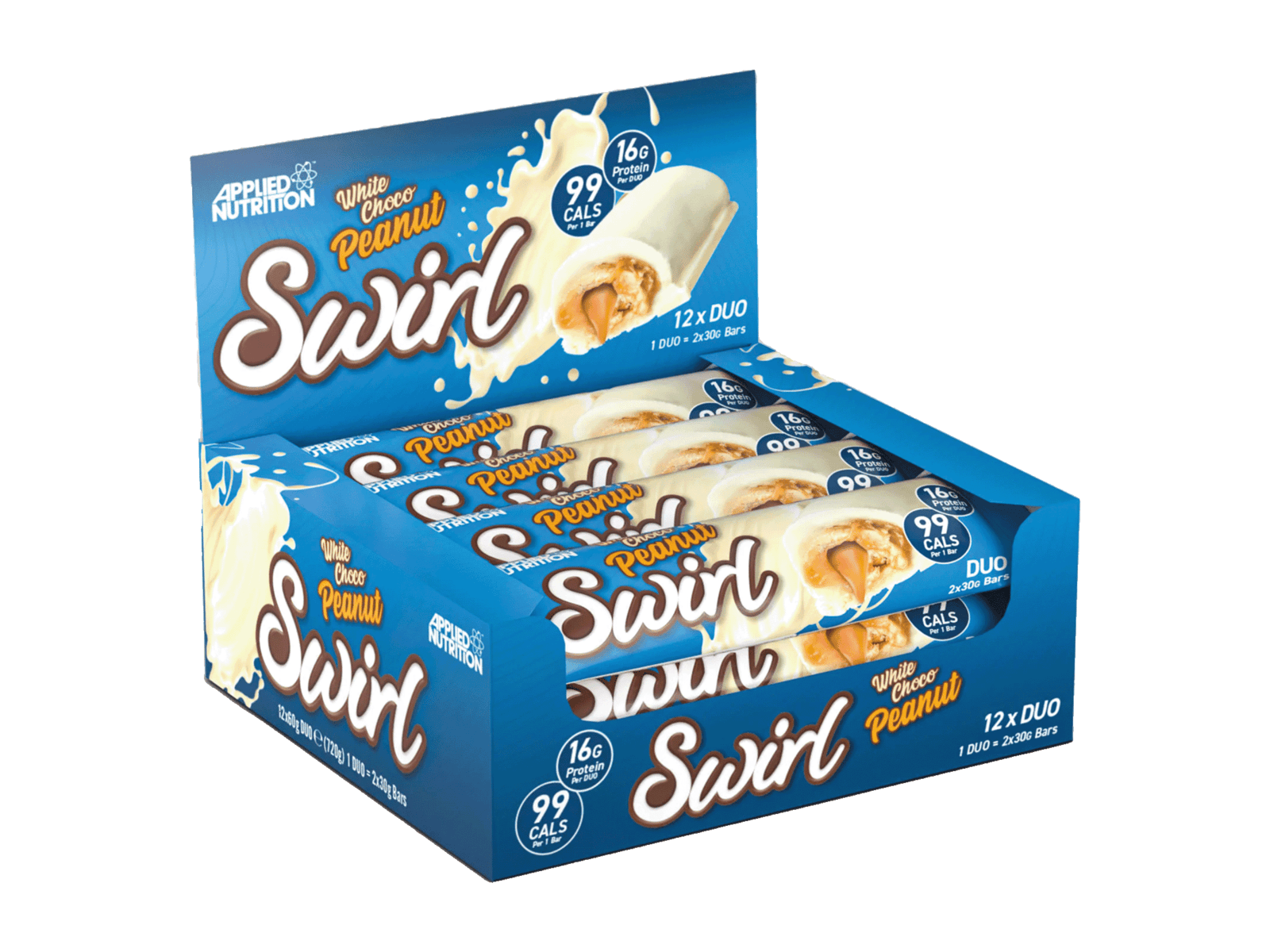 Applied Nutrition - Swirl Duo Bar (White Choco Peanut - 12 x (2x30) gr)