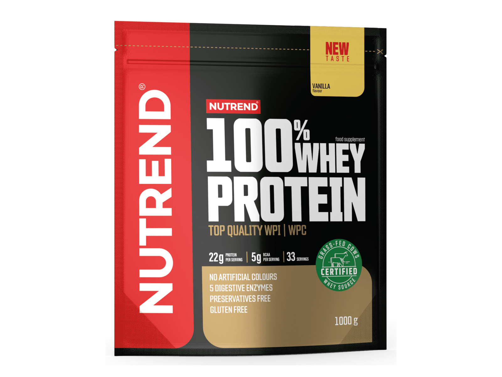 Nutrend - 100% Whey Protein (Vanilla - 1000 gram) - Eiwitpoeder