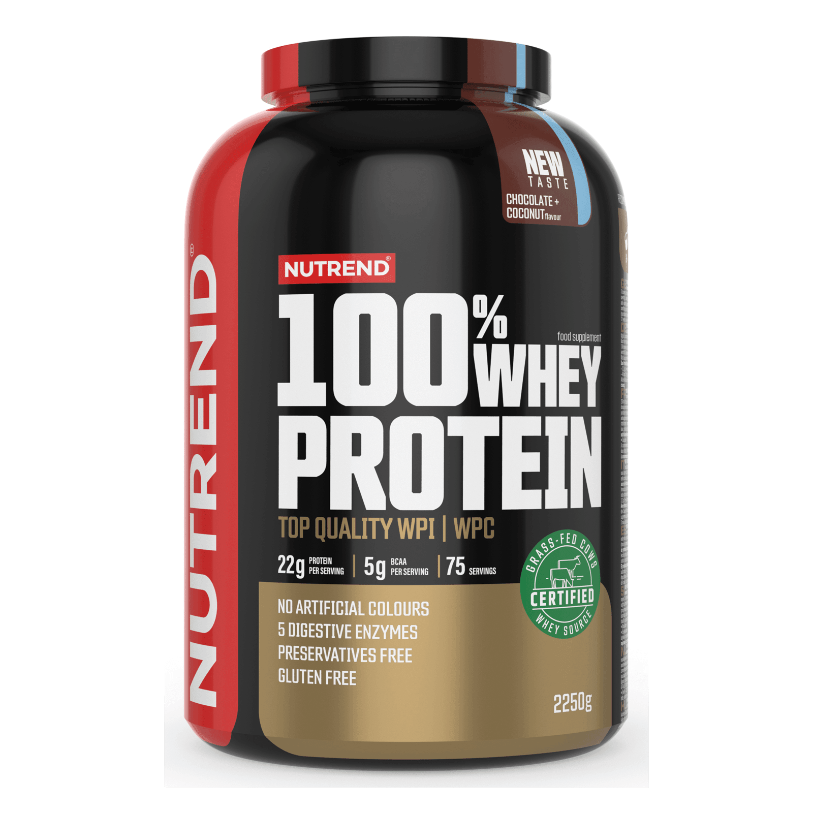 Nutrend - 100% Whey Protein (Cookies & Cream - 2250 gram)