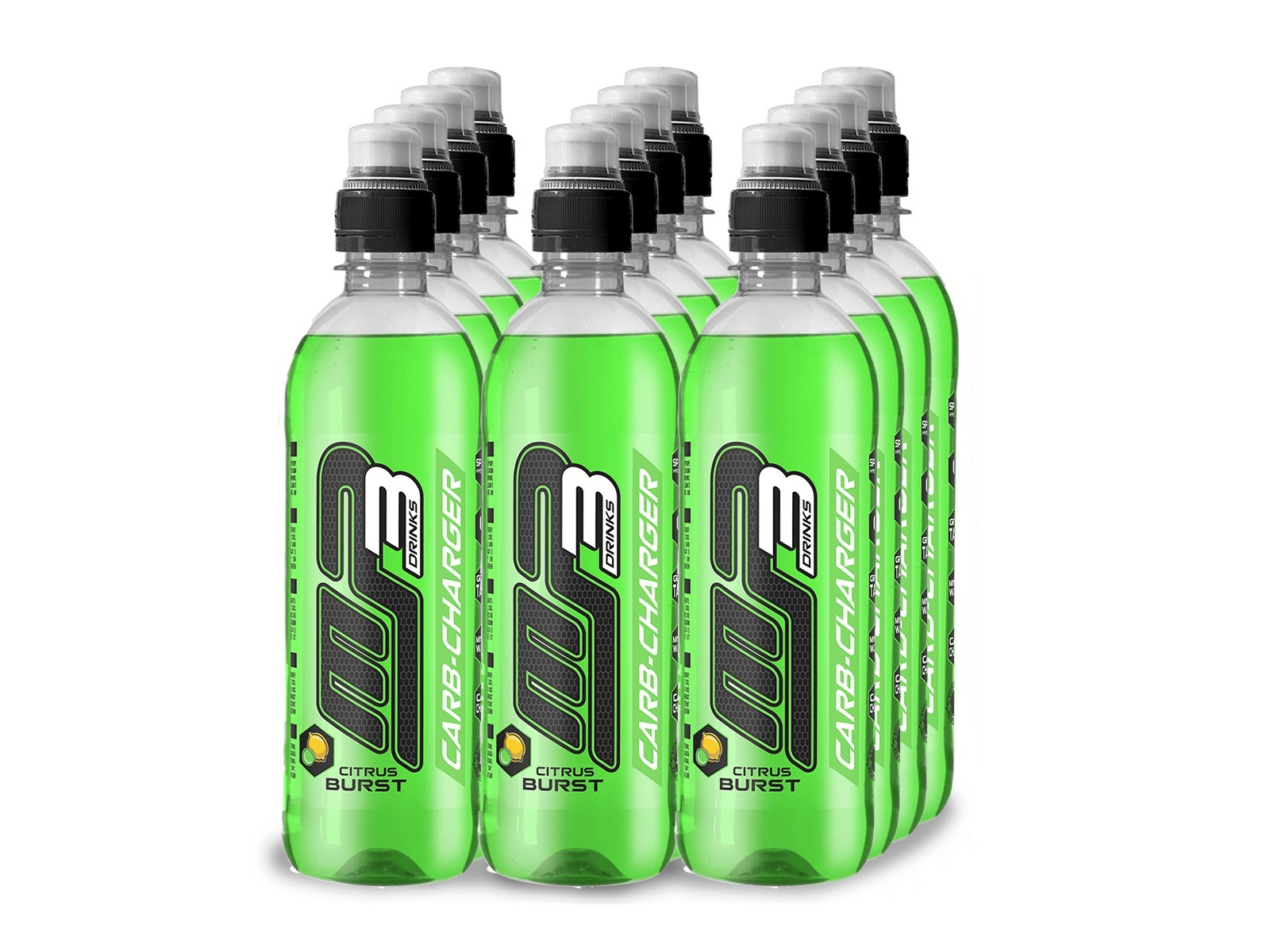Carb-Charger (12-pack) (Citrus Burst - 12 x 500 ml) - MP3 DRINKS
