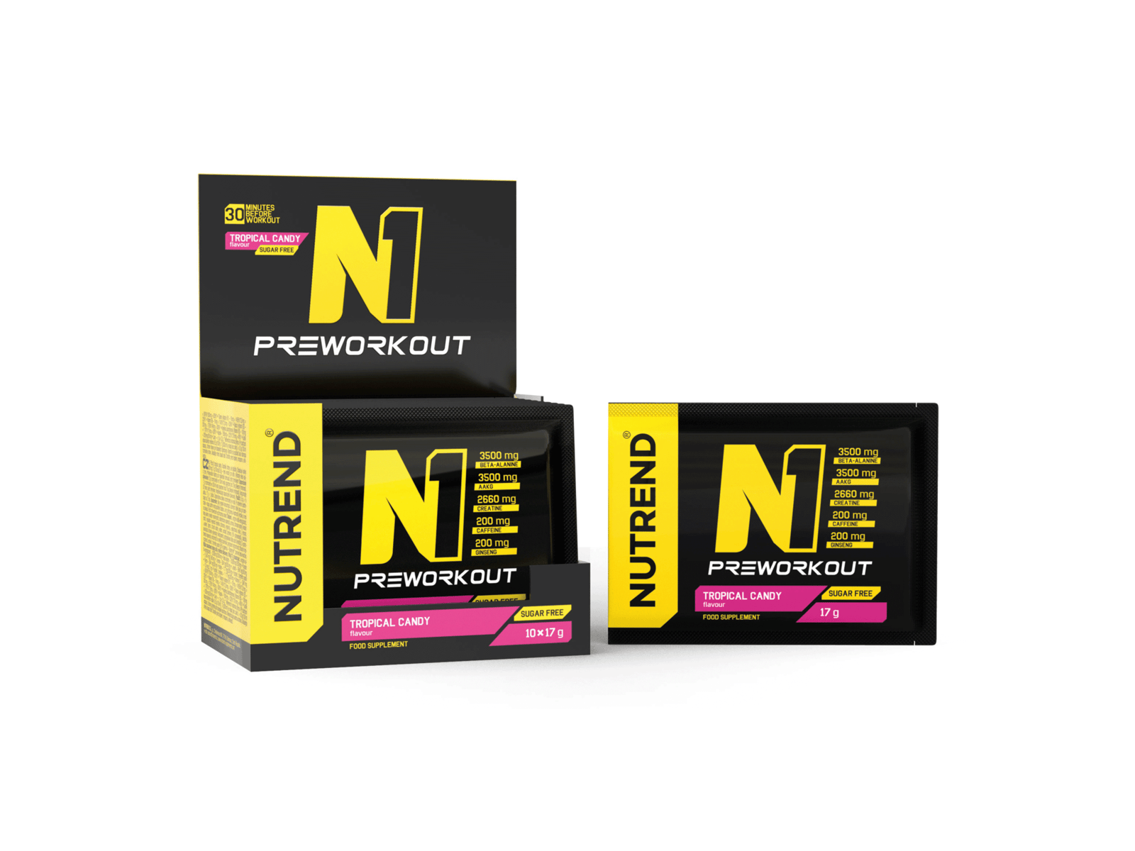 N1 Pre-Workout (Tropical Candy - 10 x 17gr) - NUTREND