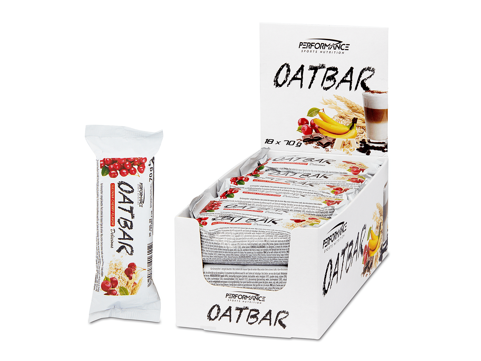 Performance Sports Nutrition - Oat Bar (18-Pack) (Sultana Cherry - 18 x 70 gram)
