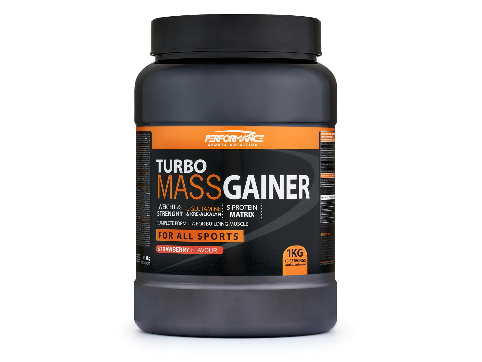 Turbo Mass Gainer (Strawberry - 1000 gram) - PERFORMANCE SPORTS NUTRITION