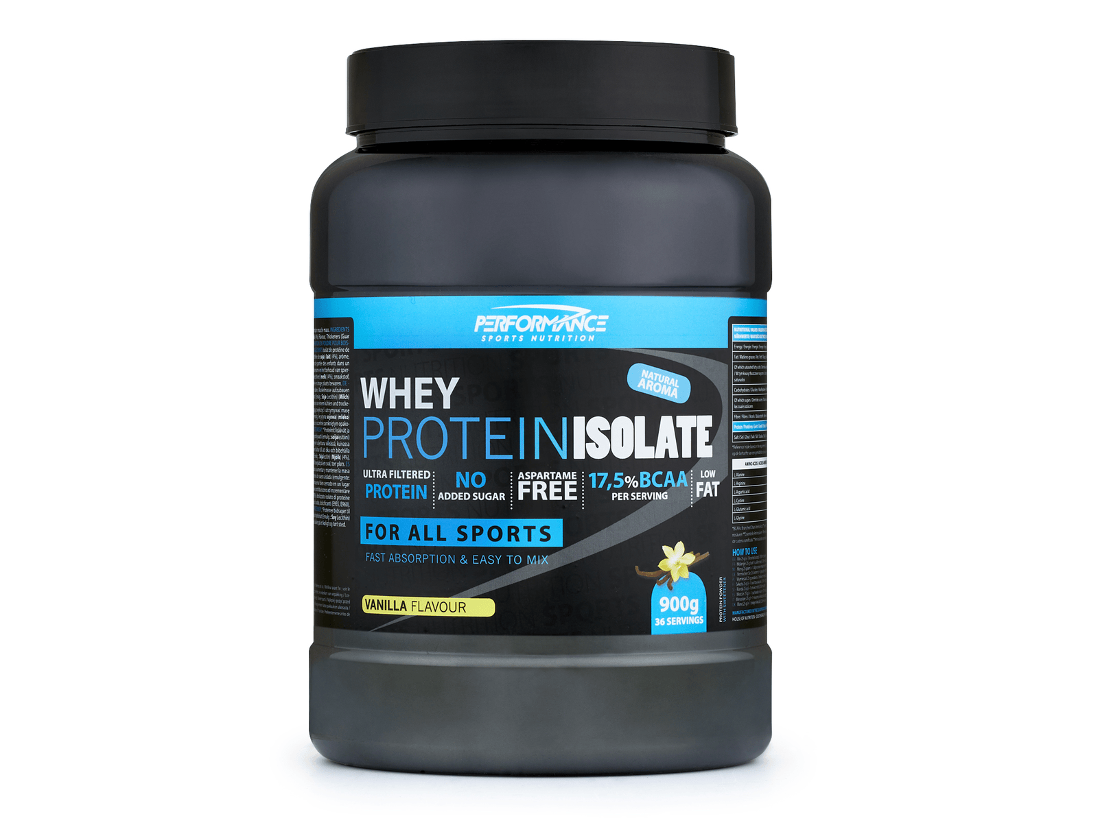 Whey Protein Isolate (Vanilla - 900 gram) - PERFORMANCE SPORTS NUTRITION