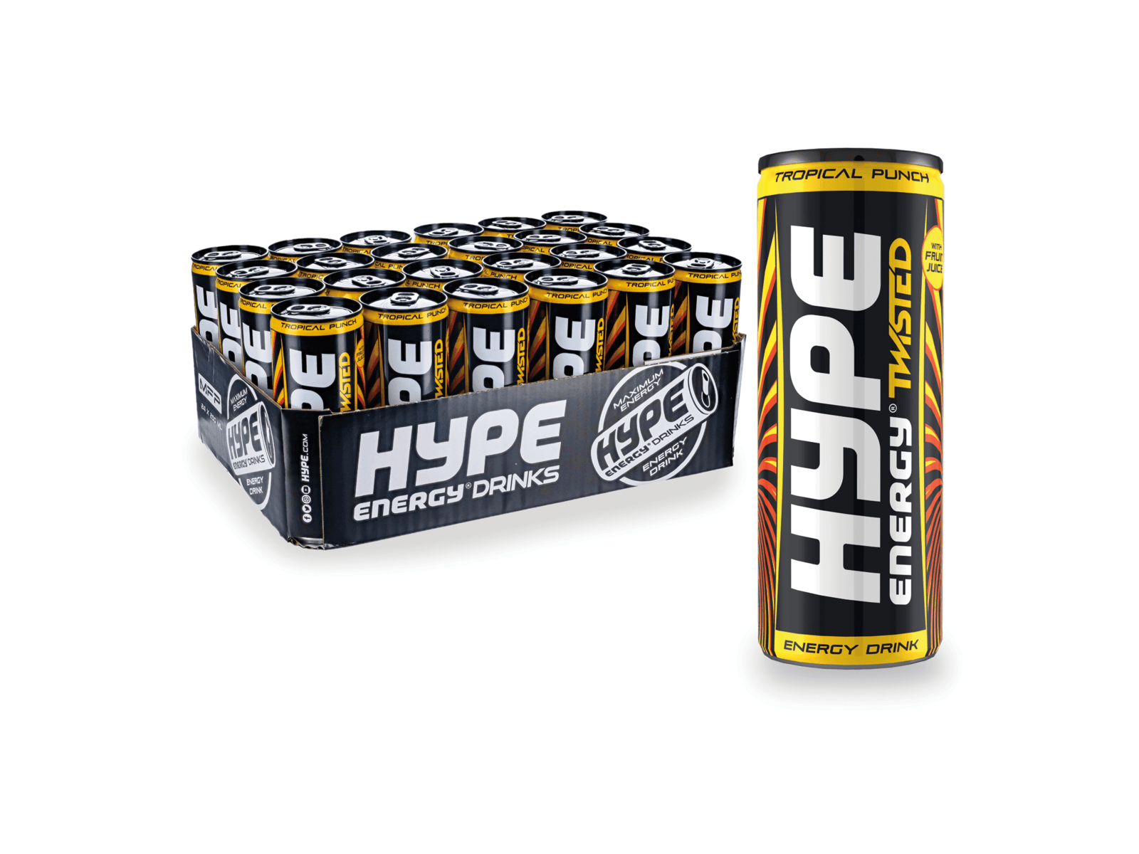 Energy (24-pack) (Twisted Tropical Punch - 24 x 250 ml) - HYPE